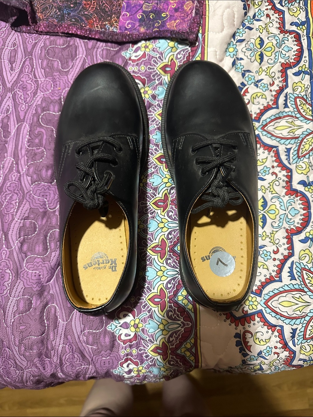 Dr. Martens Black Leather Lace-Up Oxford Shoes